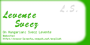 levente svecz business card